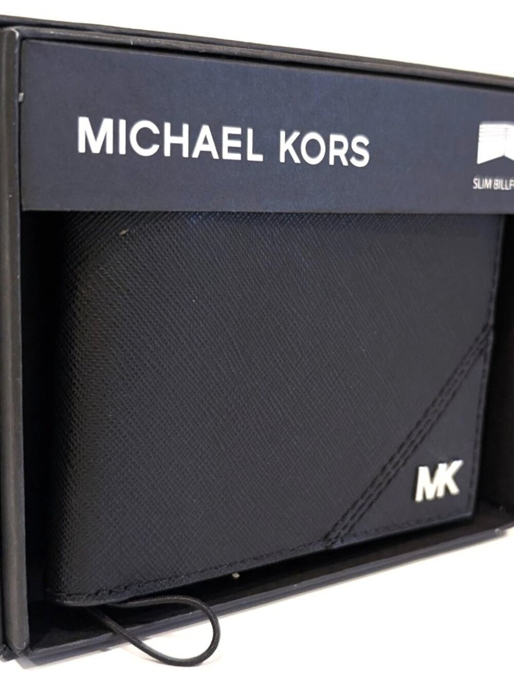 Michael Kors Mens Jet Set Slim Billfold Wallet Black Leather Boxed NWT